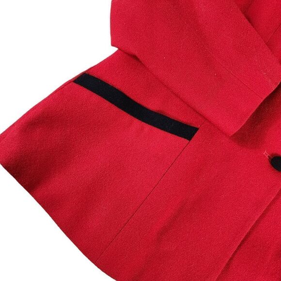 Pendleton Vintage Wool Red 1990s Blazer Jacket - Picture 9 of 13